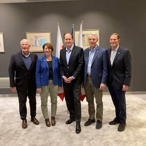 U.S. Senators Richard Blumenthal (D-CT), Rob Portman (R-OH), Amy Klobuchar (D-MN), and Roger Wicker (R-MS) traveled to Poland last weekend where they met with Polish officials and visited refugee sites to reaffirm the U.S.’ commitment to Poland, Ukraine, and other allies in response to President Putin’s invasion of Ukraine. 